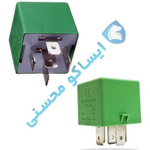 رله 40/35 آمپر- 5 پایه سبز- (فن رادیاتور – رله تایمر برف پاک کن ) پژو 206